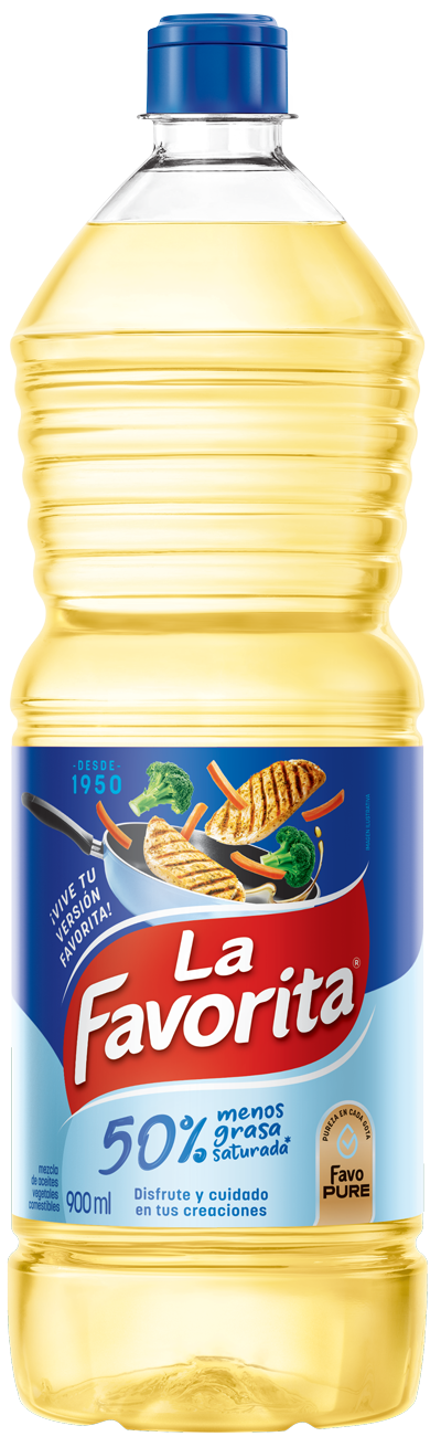 Aceite La Favorita 50% menos grasa saturada