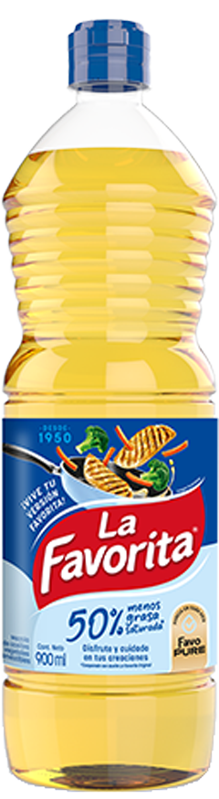 Aceite La Favorita 50% menos grasa saturada
