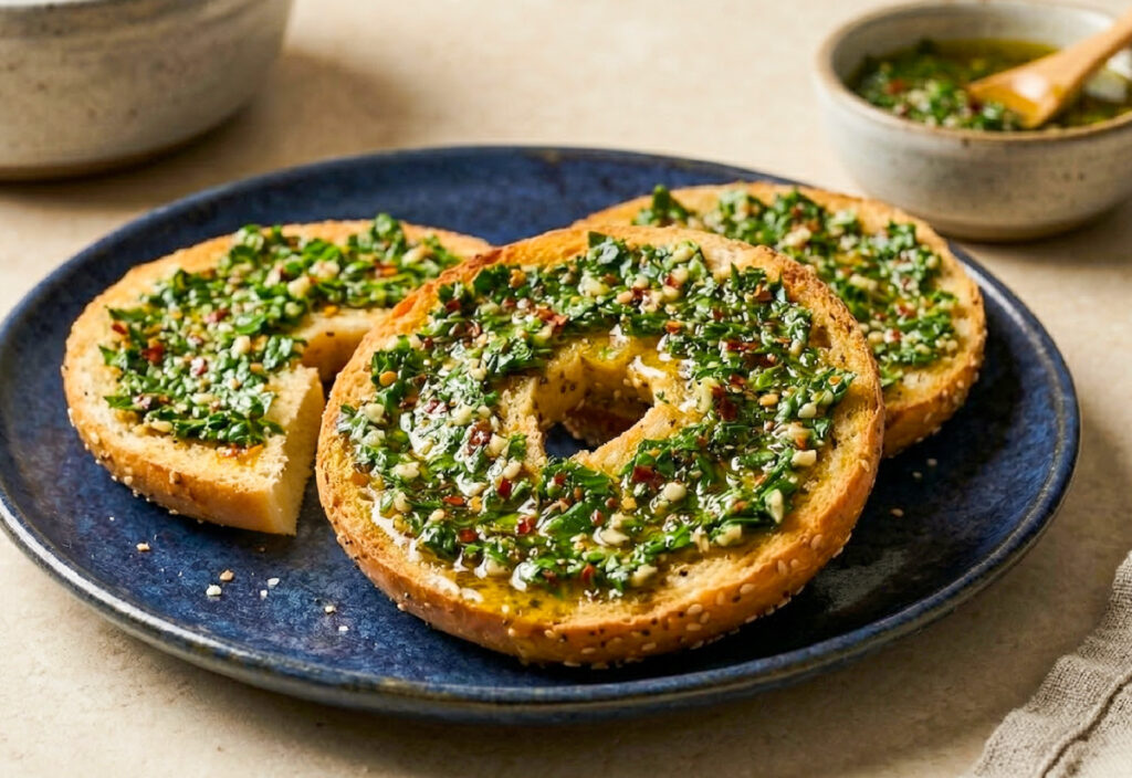 Aprende a preparar Bagels con Chimichurri - La Favorita