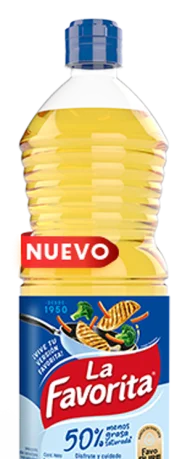 Aceite La Favorita 50% menos grasa saturada
